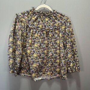 Purple Universal Thread Blouse with Ruffles
